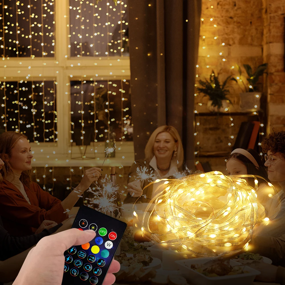 

Умная Светодиодная светильник та для рождественской елки, RGB, Dreamcolor, декор для вечерние, уличная атмосфера для кемпинга, день рождения, романтическая сказочная лампа