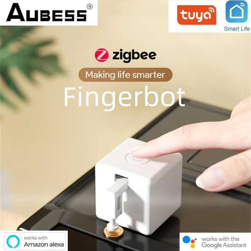 

Tuya Zigbee Fingerbot Plus Smart Switch Button Smart Home Remote Control Smart Life APP Works with Alexa Google Home Alice