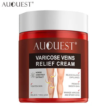 AUQUEST Varicose Veins Relief Cream Vasculitis Phlebitis Spider Pain Relief Ointment Medical Plaster Body Care 80g 1