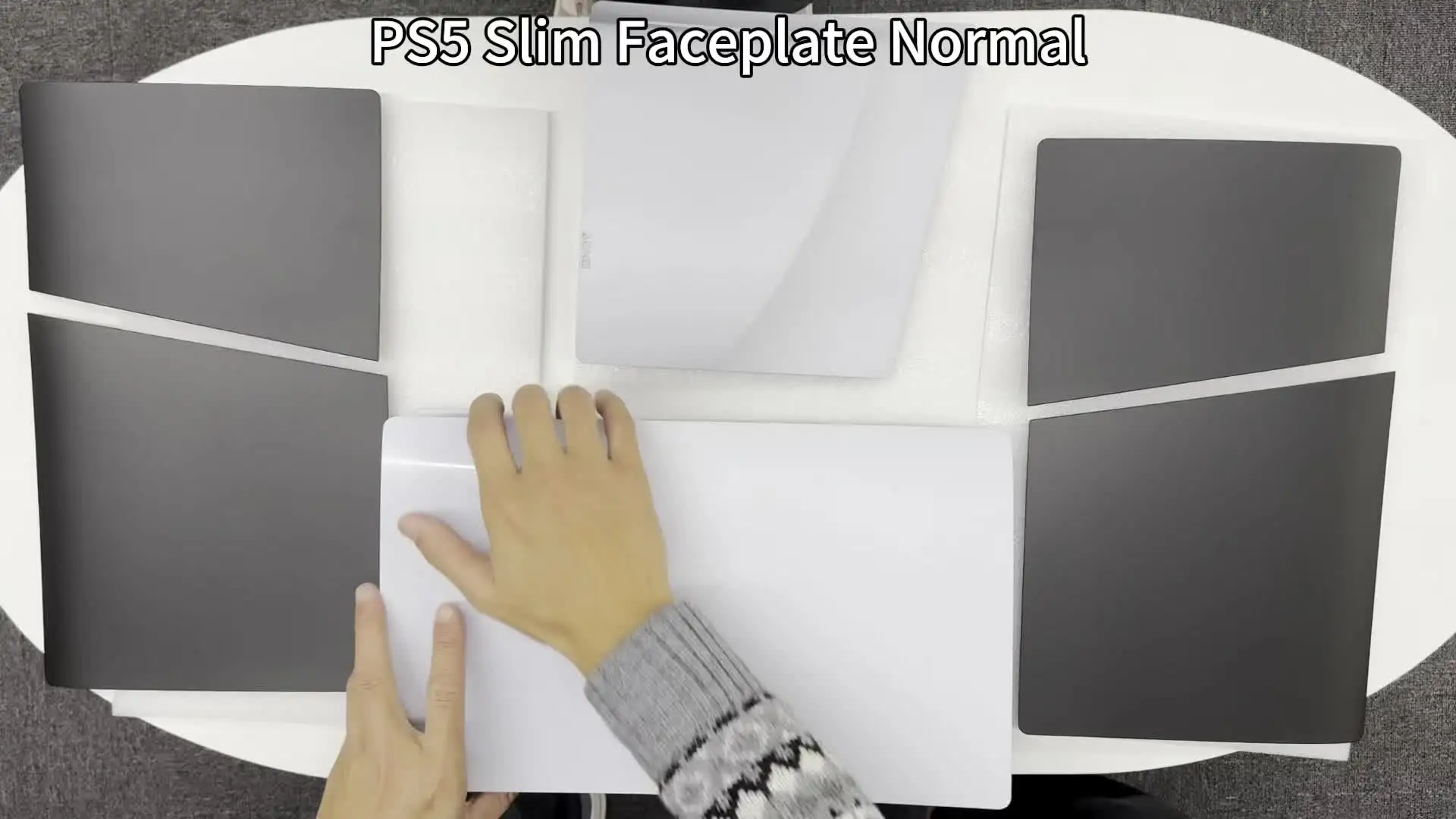 Piastre Copertura Per PS5 Slim Con Ventola Di Raffreddamento - Faceplate Antigraffio, ABS Nero