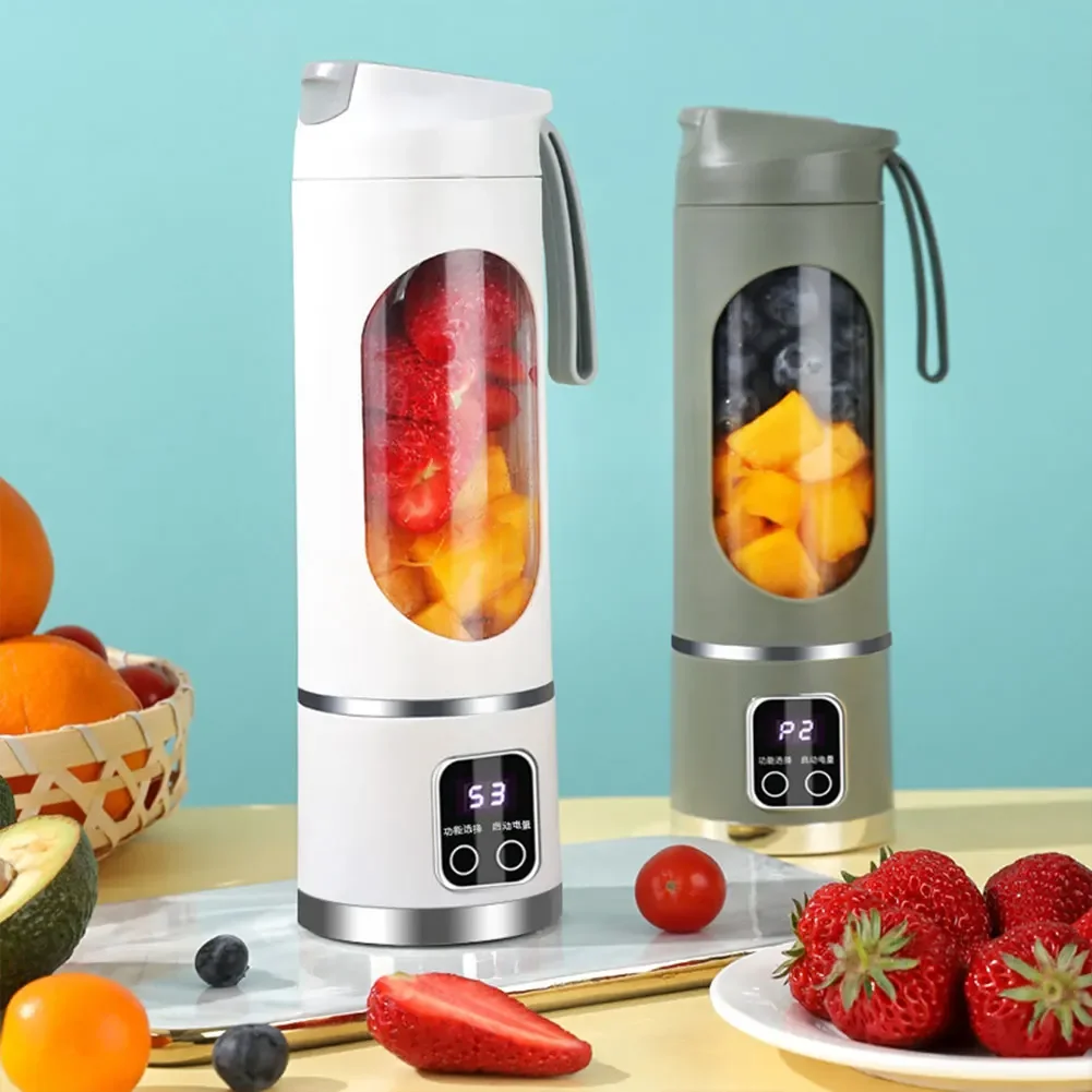 Portable electric juice bottle, wireless charging, small fruit blender cup, portable blender for home, USB, USB,