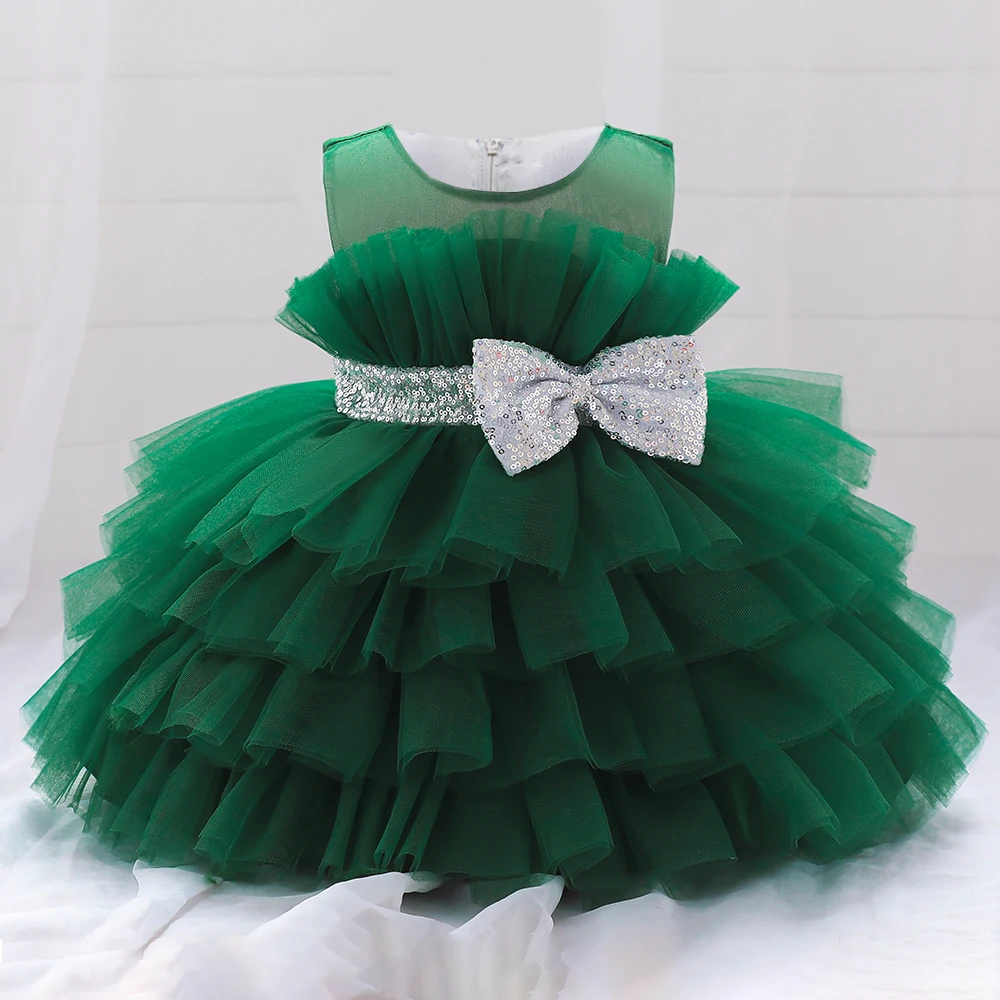 Girls Dress Baby Girl Dress Toddler Wedding Party Dresses for Baby 2-8 Yrs Sequin Bow Tulle Baptism Birthday Princess Clothe Lace Summer Dresses