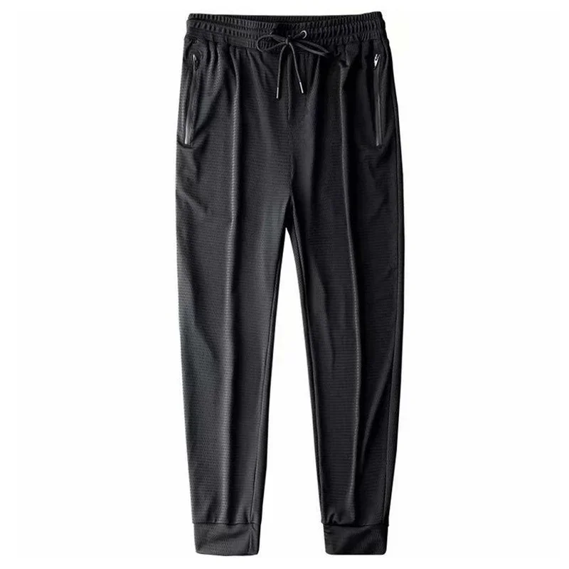 Cargo Pants Sports Men's Quick-drying Straight Pants Men's Elastic Waist Casual Men Loose Ice Silk Trousers Wide Leg wide leg pants men cargo pants