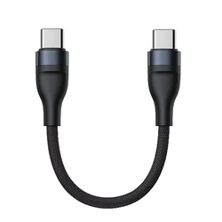 Ultra - Compact USB - C Fast Charging Cable - 66W, 25CM (Black)