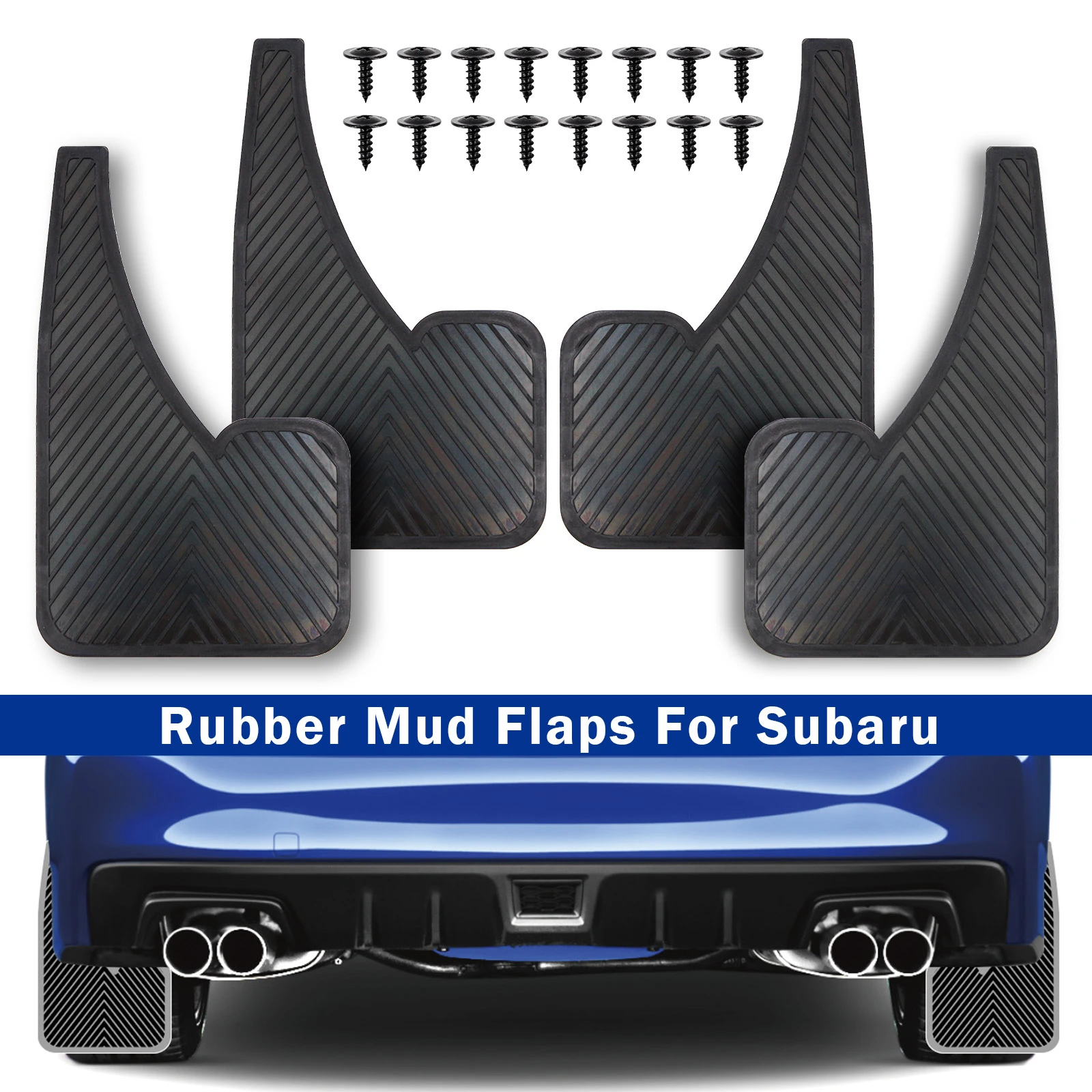 Rubber Mudflaps Mud Flaps Splash Guards Mudguard For Subaru Justy