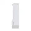 Electric White Stone Media Fireplace with Hidden Storage and Remote Control Transitional Style Cozy Heat 48" W x 14.5" D x 49.5" 6
