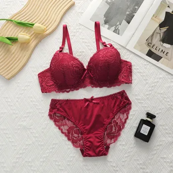 Ensemble de lingerie multicolore sexy pour femmes, sous-vĂȘtements push-up, sous-vĂȘtements Ă fleurs, rassemblement, A2axes, 2 piĂšces