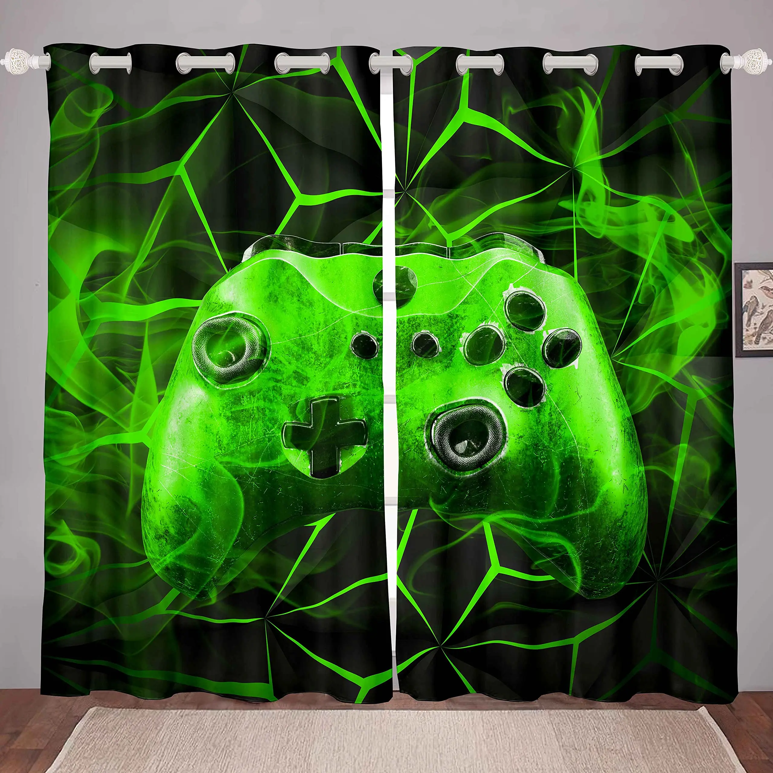 Ensemble de rideaux de jeux vid o Gamer pour gar ons rideaux en tissu ensemble-de-rideaux-de-jeux-vid-o-gamer-pour-gar-ons-rideaux-en-tissu