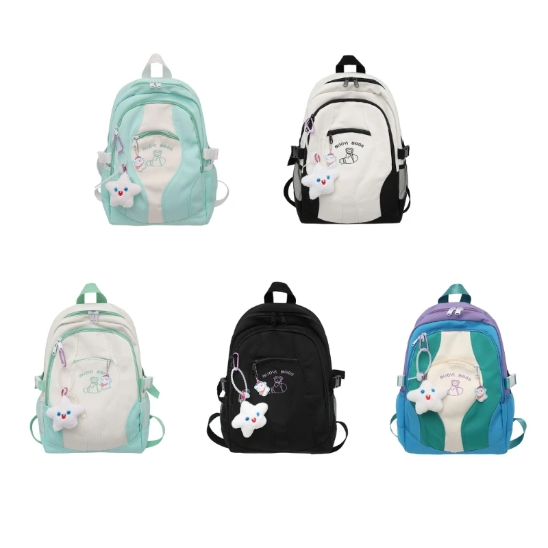 

Trendy School Backpack Casual School Bag Travel Nylon Laptop Backpack for Women