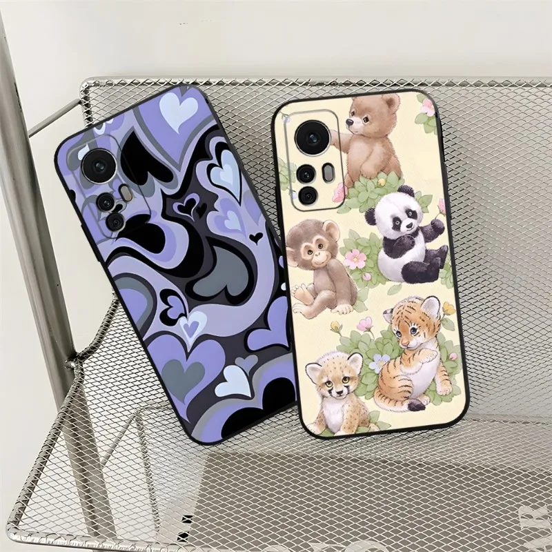 Latte Love Brown Heart Custodia Per Telefono Estetica Fundas Per Redmi Note 12S 12 11S 11 10 9S 8T 7 8 9 9T 10X A2 Pro Plus Silicone Nero