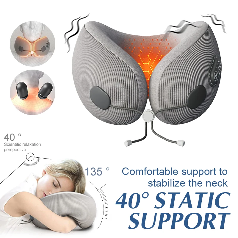 Neck Massage Pillow U-Shaped Heat Neck Protector Relieve Pain Cervical  Instruments Effective Shoulder Back Shiatsu Warm Massager - AliExpress