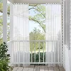 1 PCS Modern Waterproof Translucent Mesh Curtains Door Curtains UV Perforated Curtains Home Office Window Decoration 3