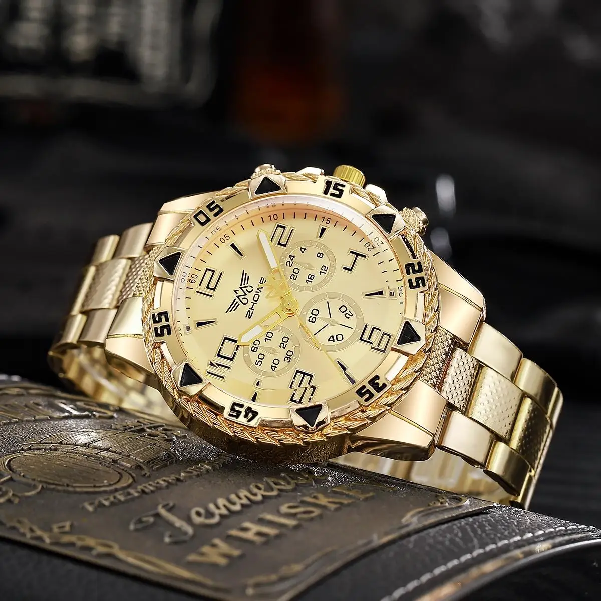 Rock Heavy Popular Big Dial Men Quartz Watches horloges mannen мужские часы Luxury Brand Men's Wristwatch Relogio Masculino Saat 3