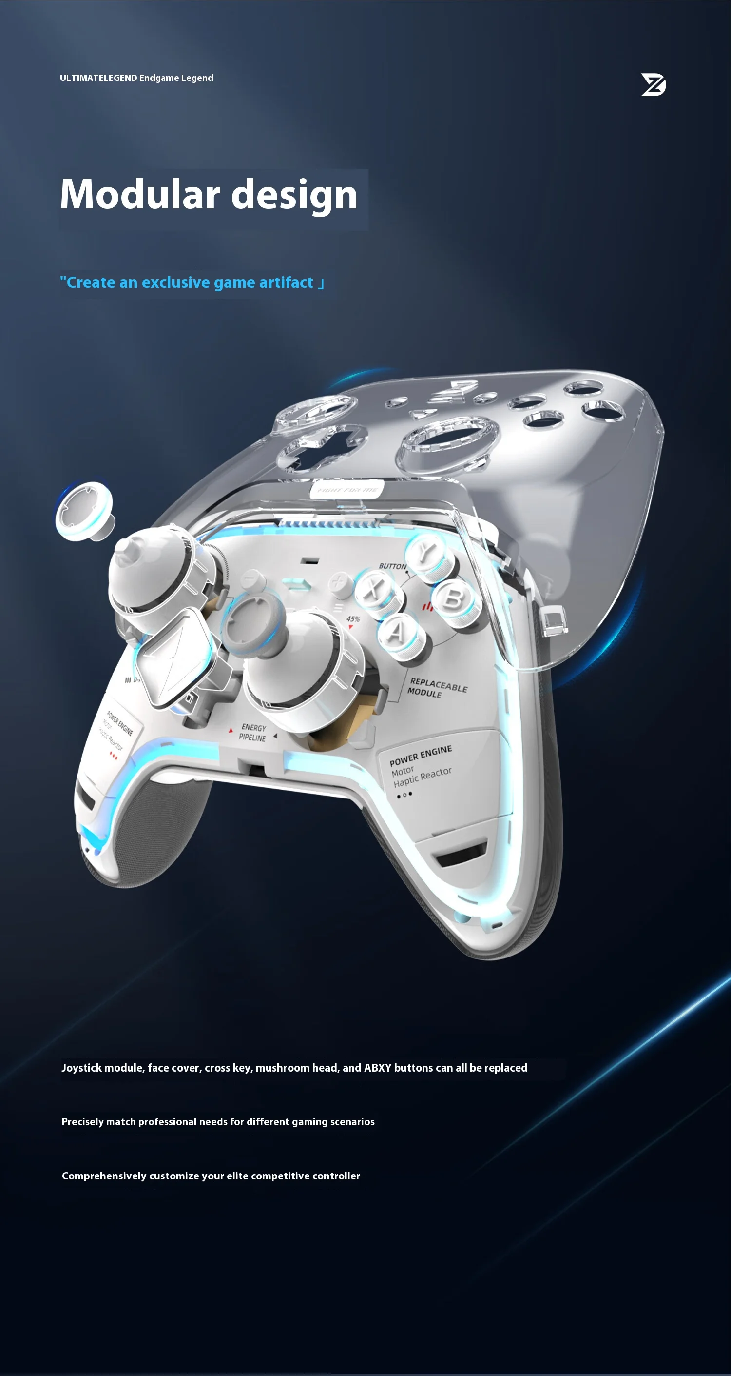 Zd Ultimate Legend Game Controller Elite Modular Sensory Rgb