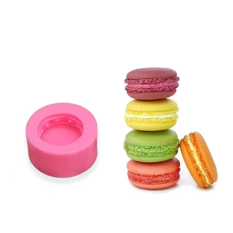 

3D Stereo Macaron Dessert Style Silicone Mold DIY Chocolate Baking Mold Cake Decoration Handmade Soap Candle Mold Silicone Mold
