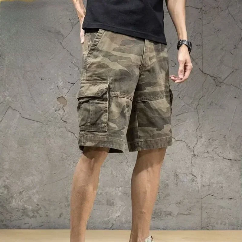 Men's Cargo Shorts Hiking Camo Male Bermuda Short Pants Camouflage Free Shipping Y2k Hevy Whate New In 2023 Fashion Designer Hot