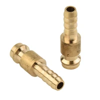 2pcs (6mm/8mm/10mm) Gas Water Male Adapter Quick Connector For TIG Welding Torch Intake Metal Connectors Tips TIG Welding Tools 2