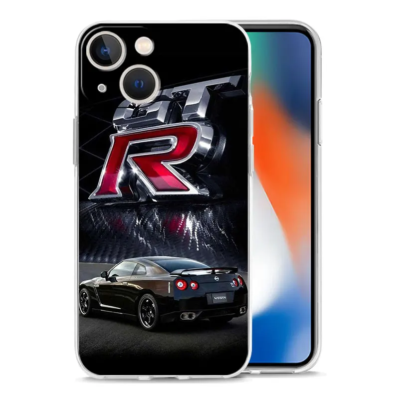 Luxury GTR Sport Car Clear Silicone Phone Case Cover