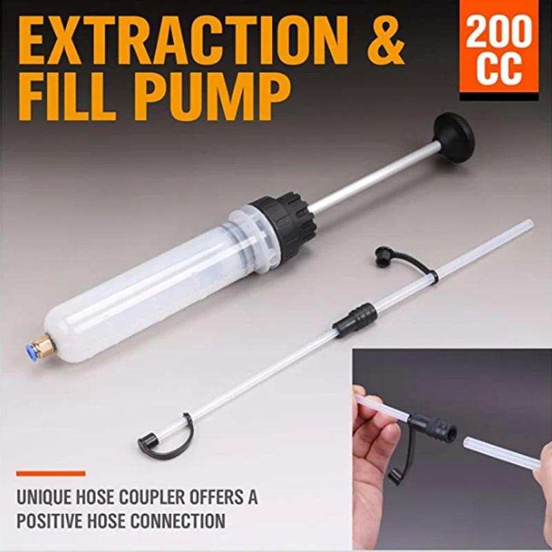 Car Oil Fluid Extractor 200/500ML Automotive Fuel Brake Liquid Extraction Transfer Filling Syringe Oil Pump Car Supplies