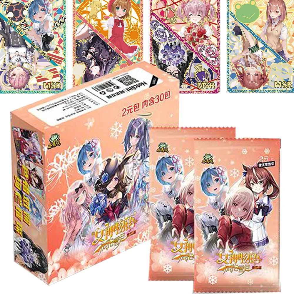 Anime Girl Collection Cards Booster Box Goddess Story Rare Flower Language Card Table Toys For Family Children Birthday Gift