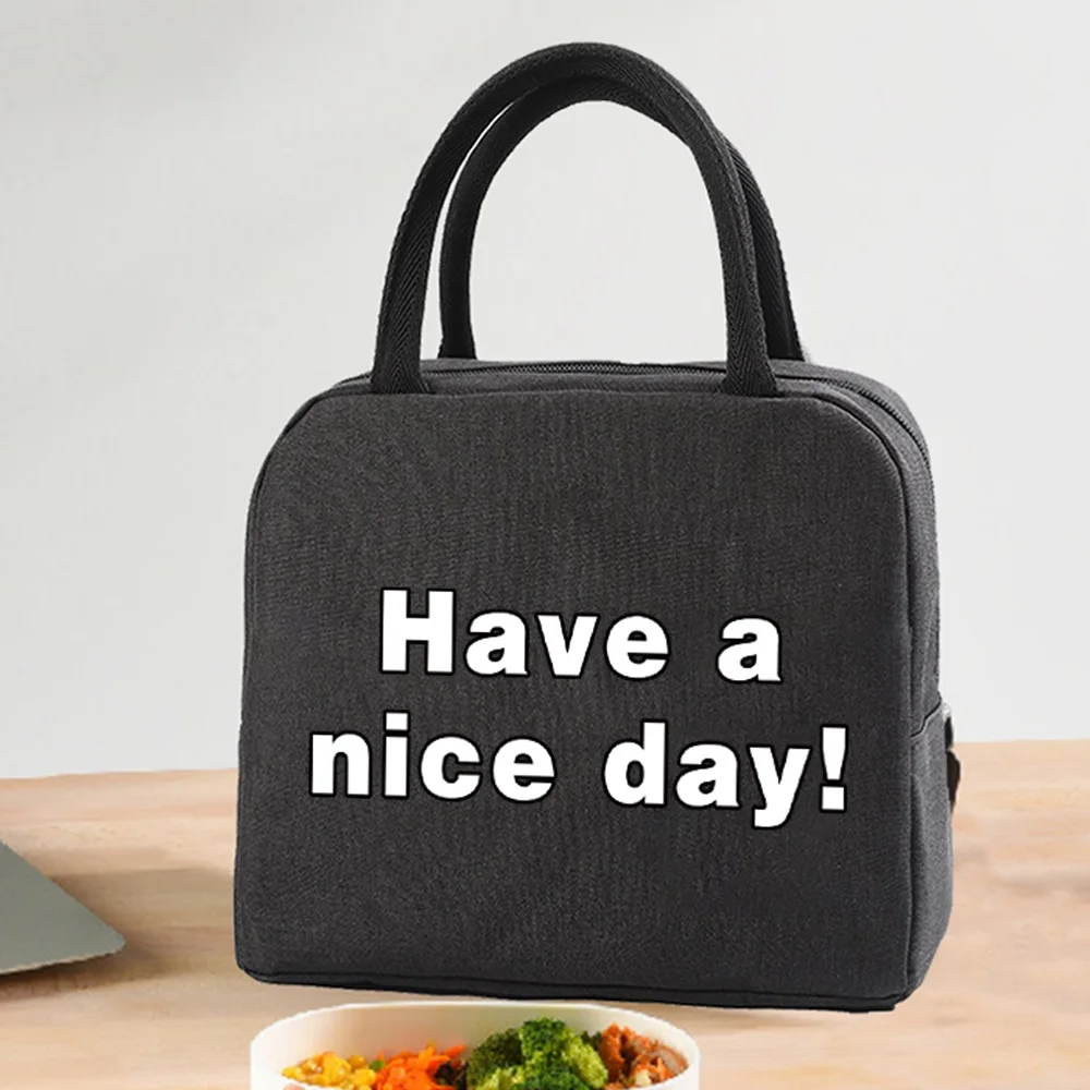 Insulated Lunch Bag Zipper Cooler Tote Thermal Bag Lunch Box Canvas Food Picnic Lunch Bags for Work Handbag Food Pattern Insulated Lunch Bag Zipper Cooler Tote Thermal Bag Lunch Box Canvas Food Picnic Lunch Bags for Work Handbag Food Pattern