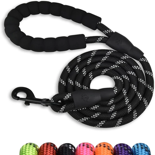 2M Pet Dog Leash with Soft Padded Handle Highly Reflective Dog Rope for Night Walking Suitable for Small Medium and Large Dogs 2M Pet Dog Leash with Soft Padded Handle Highly Reflective Dog Rope for Night Walking Suitable for Small Medium and Large Dogs