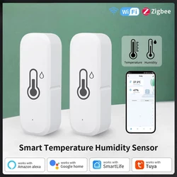 Smart WiFi & Zigbee Temperature Humidity Sensor with Remote Monitoring & App Alerts (Zigbee)