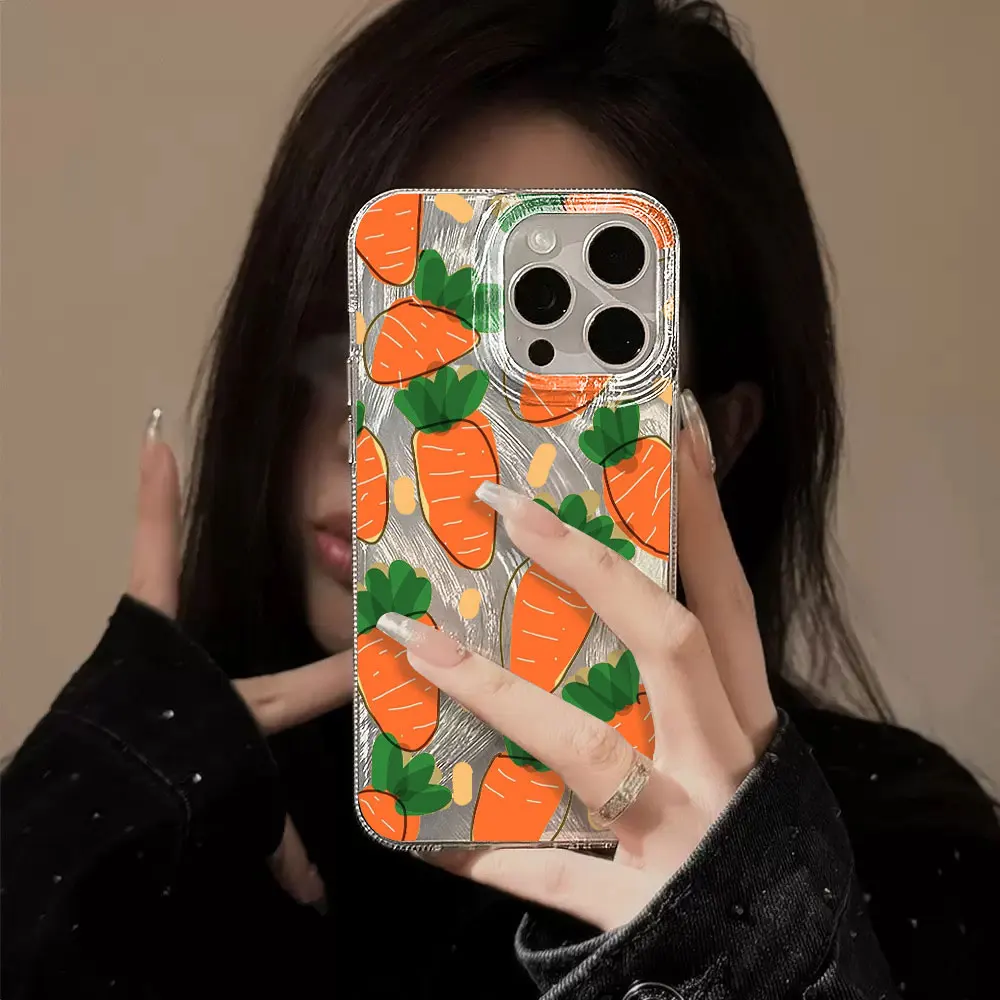 Shockproof Cartoon Carrot TPU Phone Case Cover