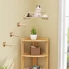 4 Pieces Cat Wall Mounted Shelves Set Corner Observation Platform with Small Jumping Platform for Kitten Climbing and Sleeping 2