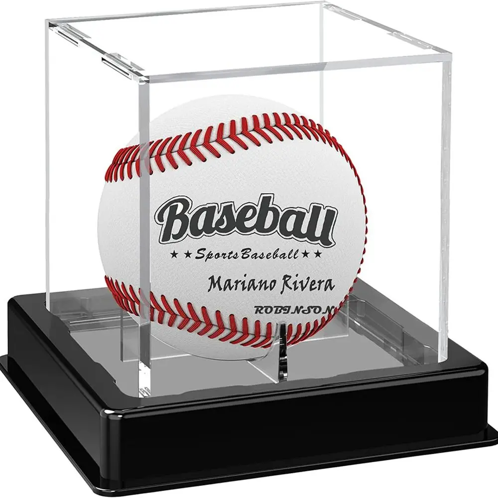 

Showcase Baseball Display Case Transparent Cube Ball Protector Memorabilia Display Case Dust-Proof Acrylic Baseball Holder