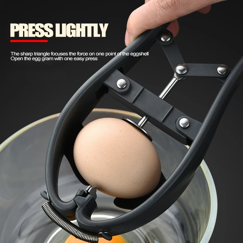 

2 In 1 Stainless Steel Handheld Rapid Egg Opener with Egg Yolk White Separator Eggshell Cutter Egg Cracker Egg Separator