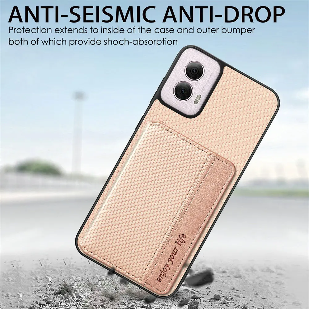 Premium RFID-Blocking Magnetic Leather Wallet Case with Card Holder