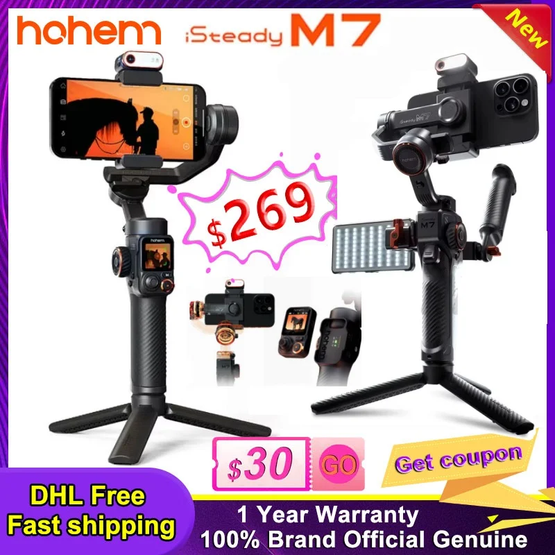 Hohem M7 iSteady M7 Cell phone gimbal Stabilizer 3-axis Anti