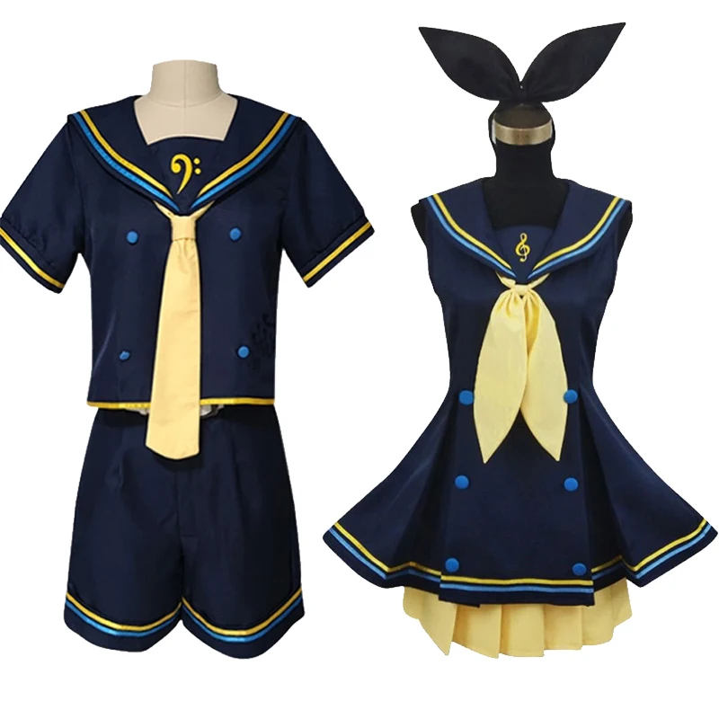 new-rin-len-halloween-party-uniform-cosplay-complete-costumes-sets-tops-shorts-accessories-women-men-suit