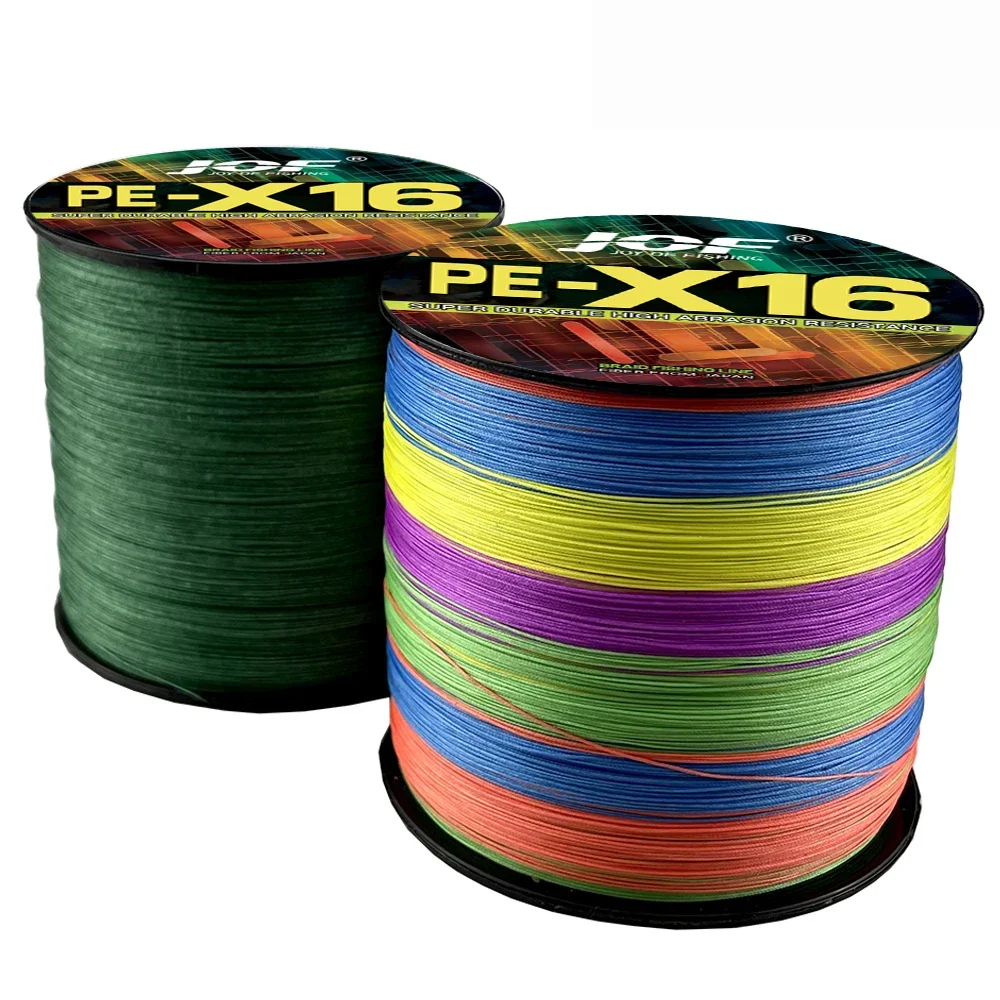 JOF Fishing Line 500M 4/8/16 Strands Wear-resistant Multifilament Braided Wire x4/x8/x16 10LB-200LB Fishing Accessories PE Line 4