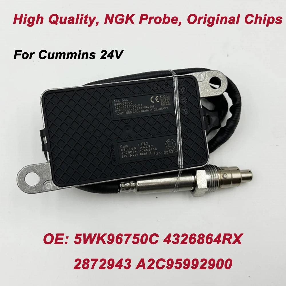 

5WK96750C 4326864 A2C95992900 High Quality Chips N-GK Probe Nitrogen Oxygen Nox Sensor for Cummins 24V 2872943 1710806 A045S158