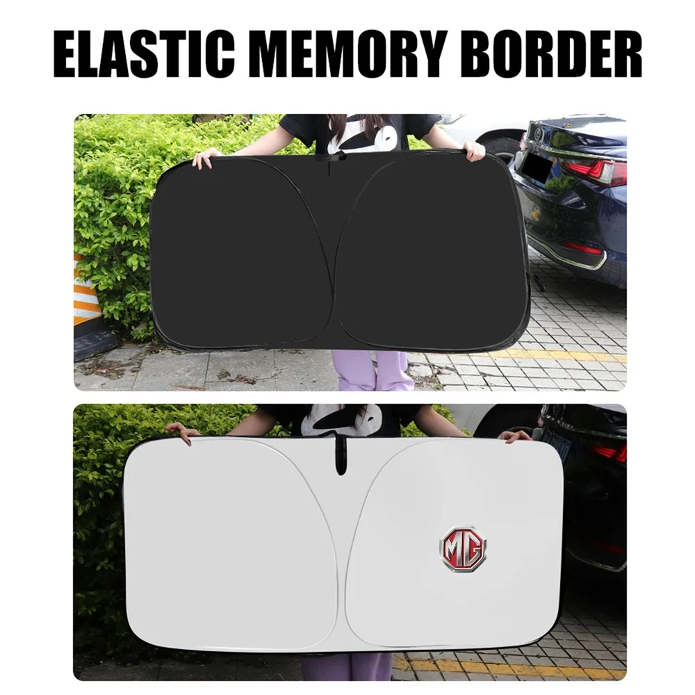 MG Logo Foldable Windshield Sunshade - Heat Insulation Sun Block Cover