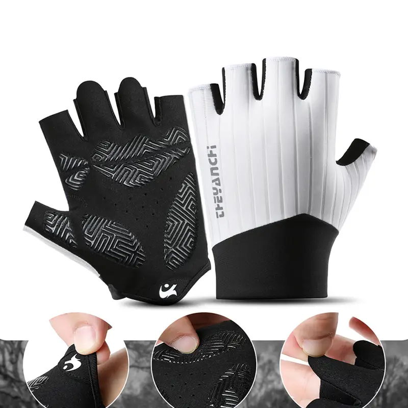 Summer Half Finger Cycling Gloves for Men Outdoor Sports Non slip Breathable Bicycle Riding Gloves - Image 6