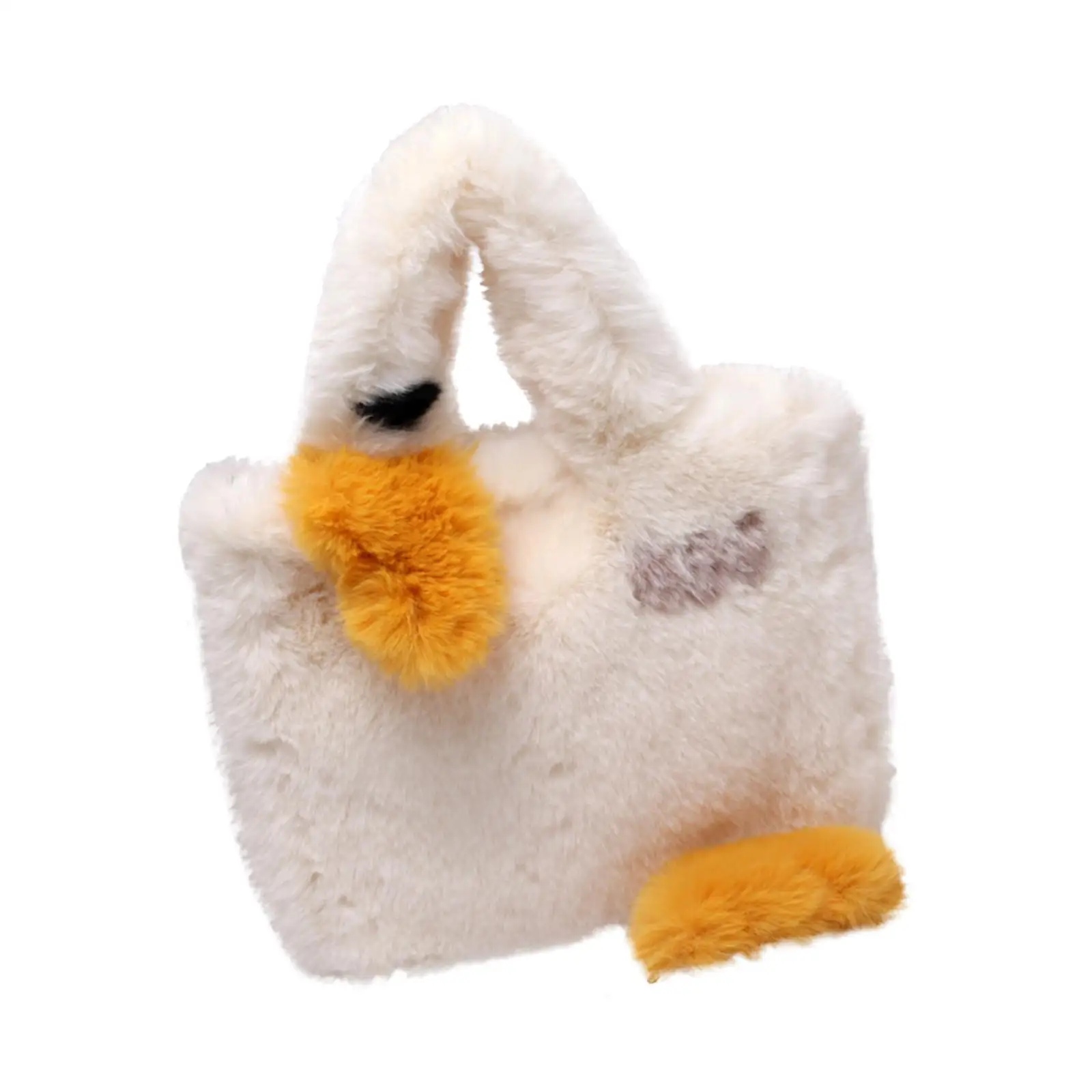 

Woman duck Plush Handbag Tote Shoulder Bag Detachable Chain Link
