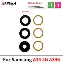 Premium Rear Camera Glass Lens Cover with Frame and Adhesive Replacement (A34 5G Glass Lens)