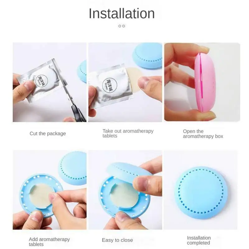 3pcs Toilet Aromatherapy Fragrance Air Freshener Toilet Deodorant Bedroom Wardrobe Car-mounted Lasting Solid Round Fresher