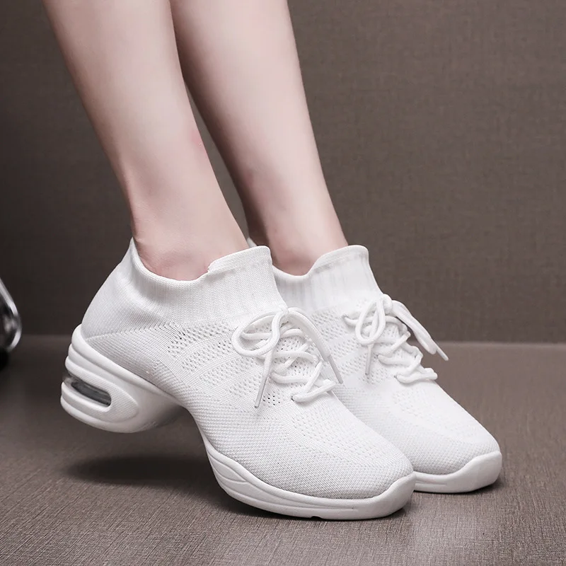 Dance Shoes Woman Mesh Soft Soled Jazz Shoes Women Sports Shoes Modern Jumping Running Shoes Adult Square Dance Sneakers