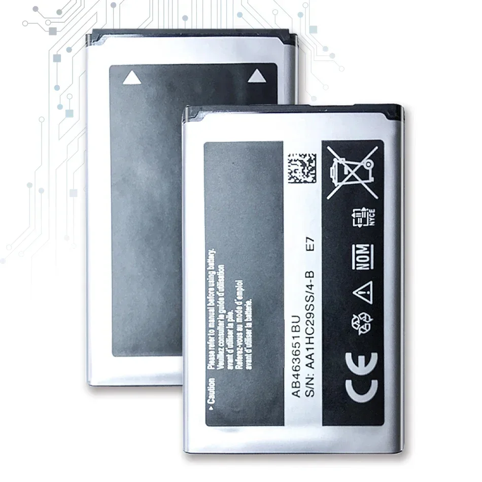 Mobile Phone Batteries  AB463651BU For Samsung W559 S5620I S5630C S5560C C3370 C3200 C3518 J808 F339 S5296 C3322 GT-C3530 S5610 - 2