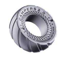 Magnetic Fidget Ratchet Ring - Adjustable Haptic Stress Spinner Toy (Silver-strip)