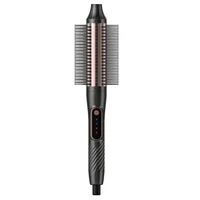 3 In 1 Electric Thermal Protection Safety Negative Ion Shiny Smooth Hair Straightener Brush Curling Comb Dryers Straight Brush 1