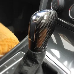 Carbon Fiber Car Shift Knob Handle Gear Side Cover DSG Emblem for VW Golf 6 7 R GTI Tiguan Passat CC R20 Jetta Scirocco Nivus