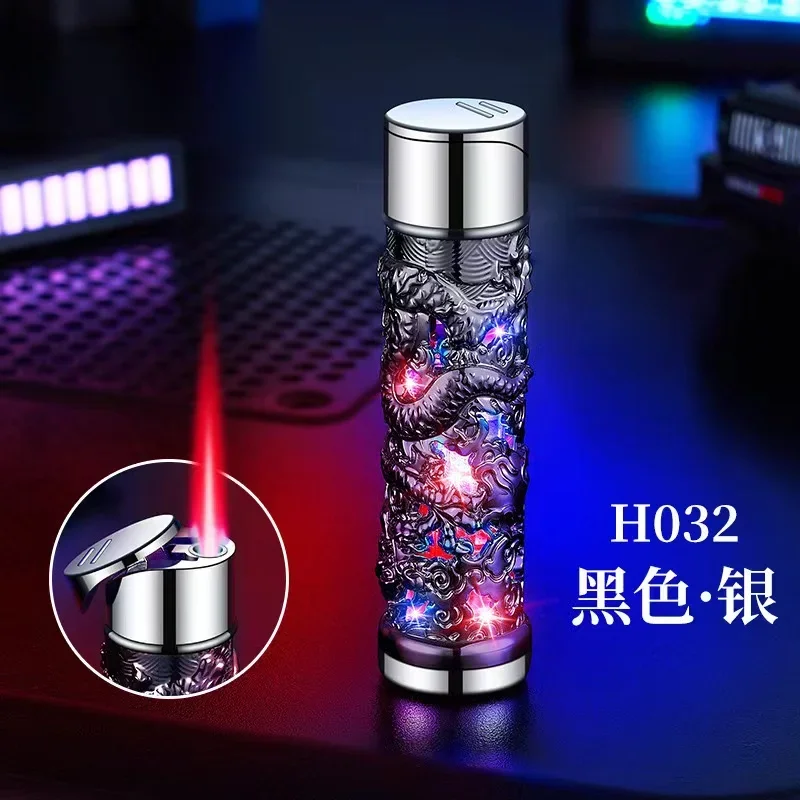 Embossed Dragon Torch Lighter - Refillable Windproof Jet Flame Gift Edition