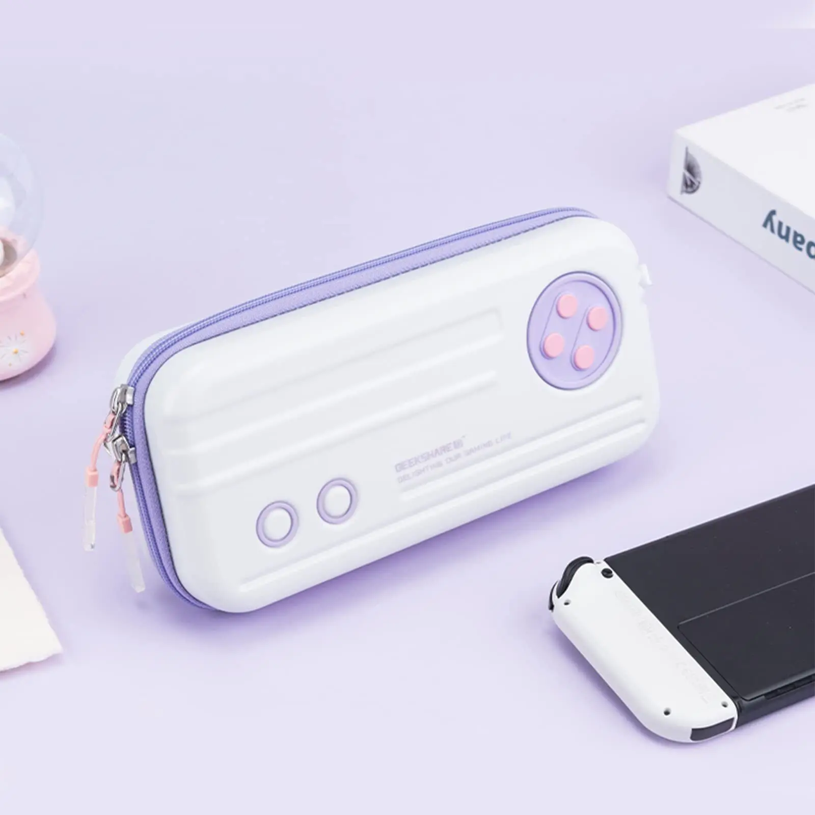 Geekshare-mala de Viagem para Nintendo Switch Máquina do Tempo Vintage Hardshell Portátil Grande Capacidade Interruptor Oled - Image 5