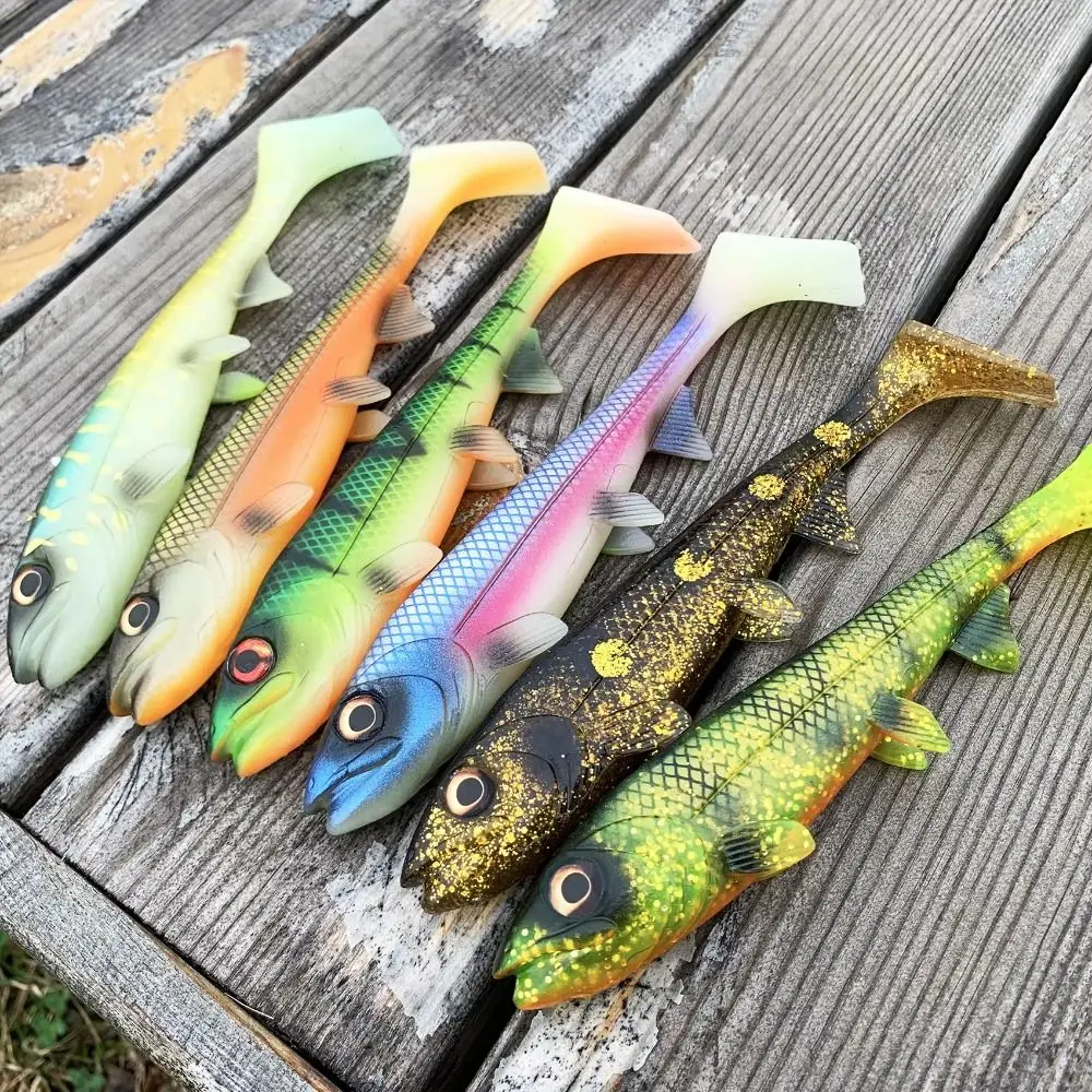 Vivid Silicone Fishing Soft Lures 5 Colors 14cm 18cm Fishing Jig Lure Soft Artificial Lures Fishing