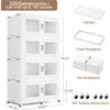 220Gal Extra Large Storage Bins with Lid, 880Qt Plastic Stackable Storage Bins with Wheels, Collapsible Closet Organizer 2